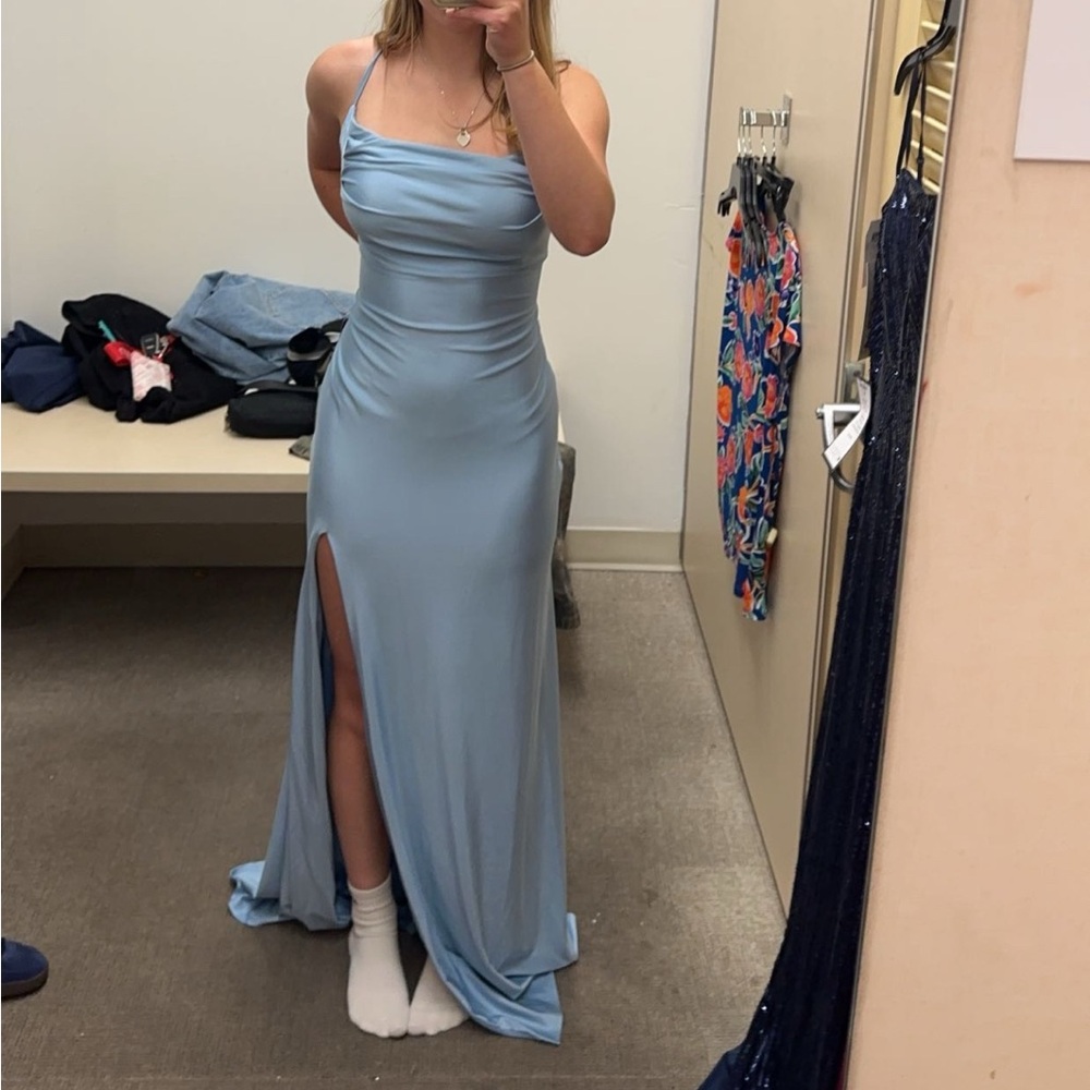 Light blue full length dress